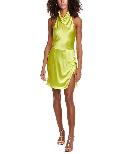 Amanda Uprichard Yellow Joanne Silk Mini Dress