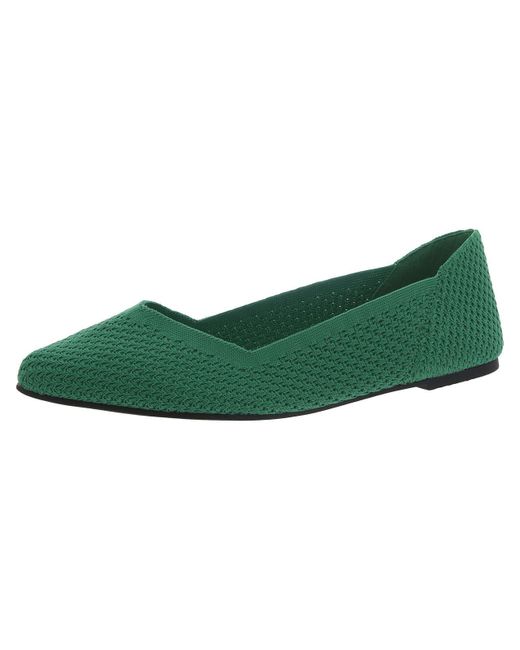 MIA Kerri Pointed Toe Slip On Ballet Flats in Green Lyst