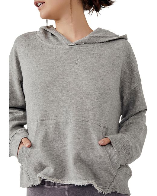 Free People Gray All Sport Gym Fitness Hoodie