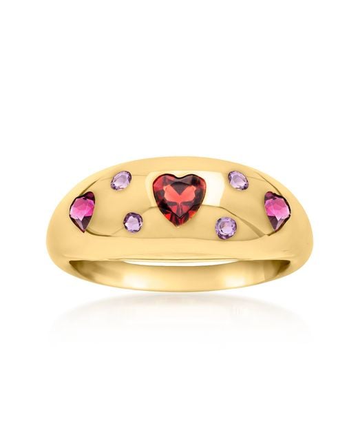 Ross-Simons Metallic Multi-Gemstone Heart Ring