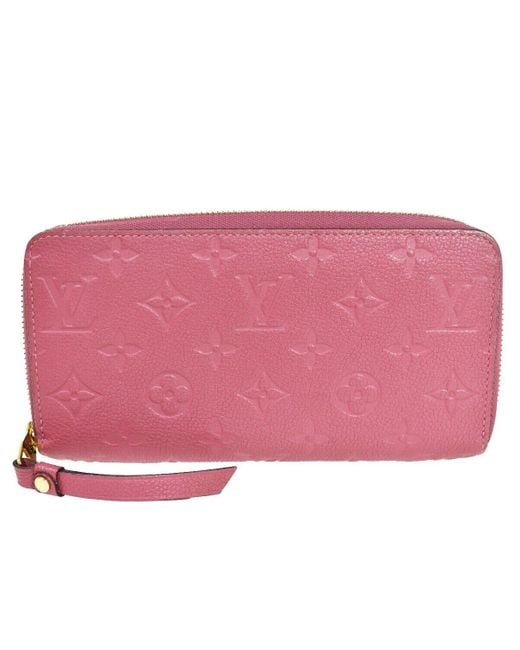 Louis Vuitton Portefeuille Zippy Leather Wallet (pre-owned) in Pink