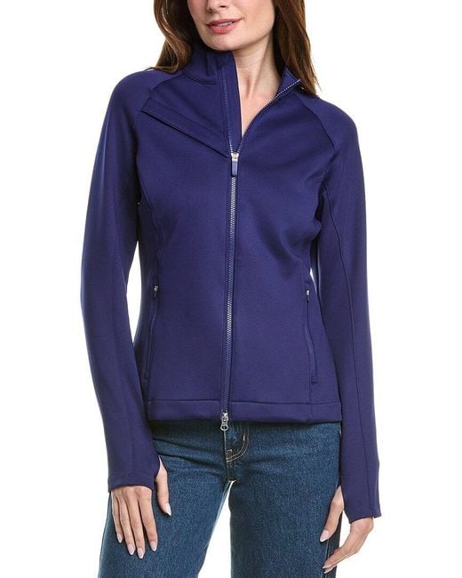 IBKUL Blue Solid Zip Jacket