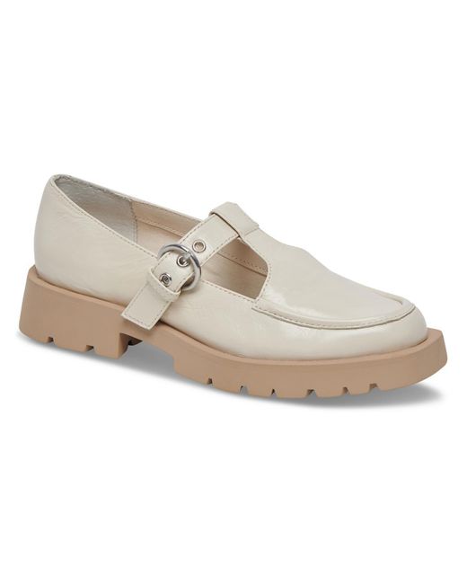 Dolce Vita White Ebbie Leather Mary Jane Loafers