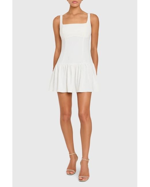Amanda Uprichard White Bryony Mini Dress