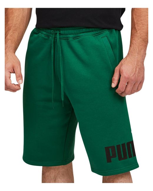 PUMA Green Fitness Running Shorts for men