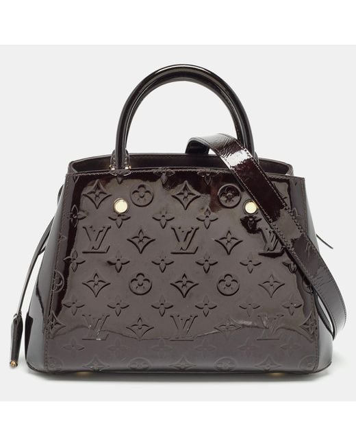 Louis Vuitton Black Amarante Monogram Vernis Montaigne Bb Bag