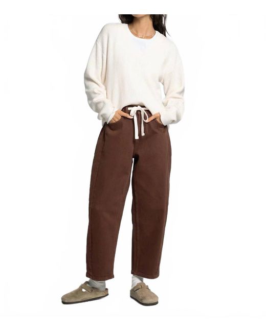 Thread & Supply White Anees Barrel Pant