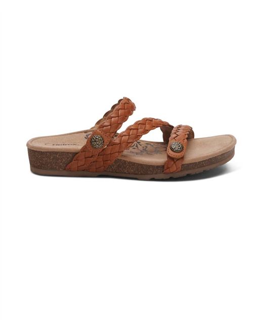 Aetrex Brown Josie Slide