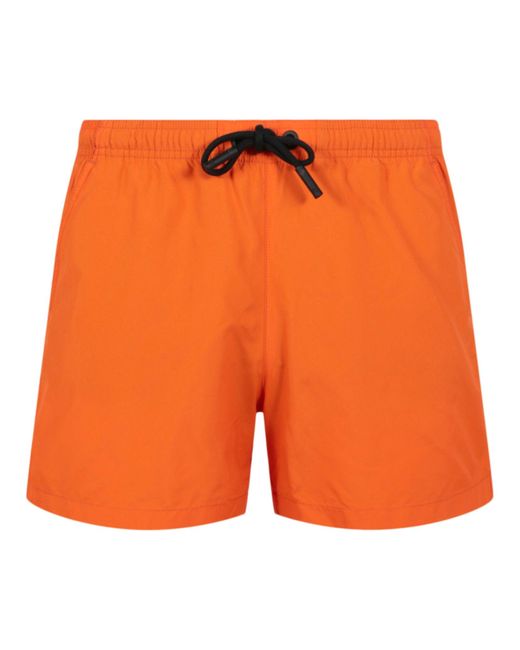 Marcelo Burlon Orange Polyamide Swim Shorts for men