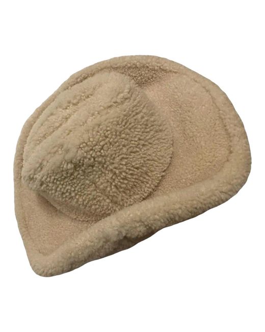 Bally Natural 6302895 Bone Shearling Western Hat for men