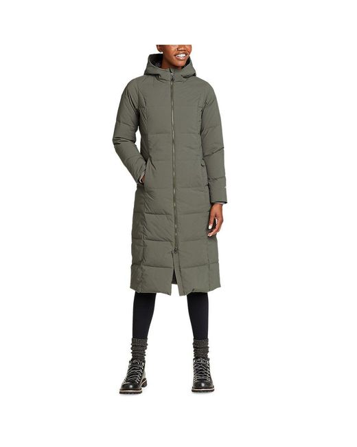 Eddie Bauer Essential Down Duffle Coat in Green Lyst