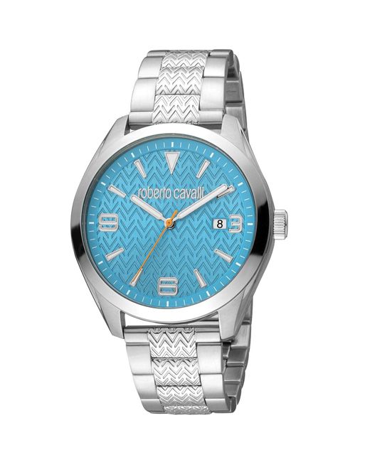 Roberto Cavalli Blue Classic Dial Watch for men