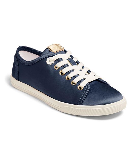 Jack Rogers Blue Lia Satin Lace-up Casual And Fashion Sneakers