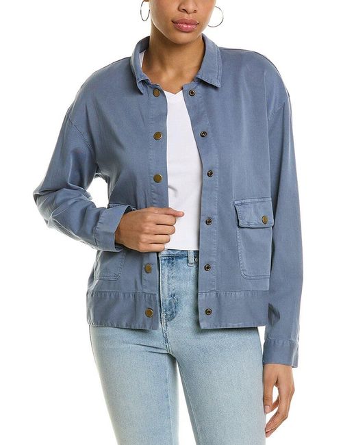 XCVI Wearables Utility Cecil Jacket in Blue Lyst