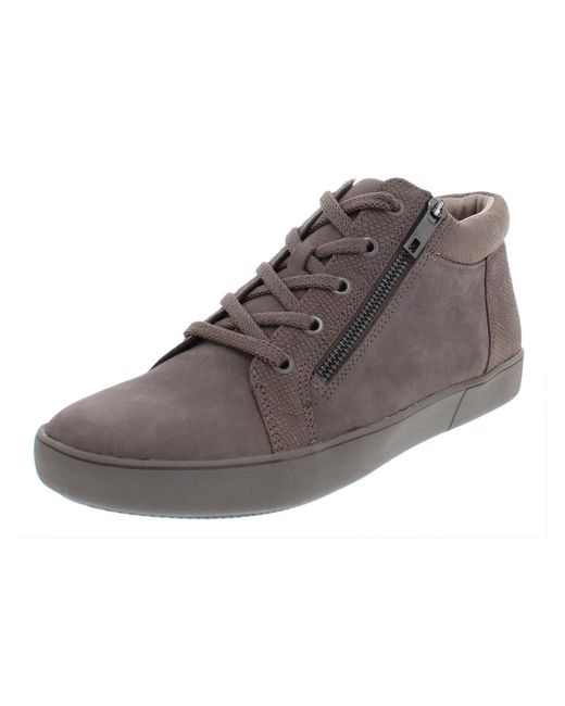 Naturalizer Brown Motley Leather High Top Casual Shoes