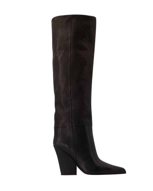 Paris Texas Black Jane 100 Boots - - Leather