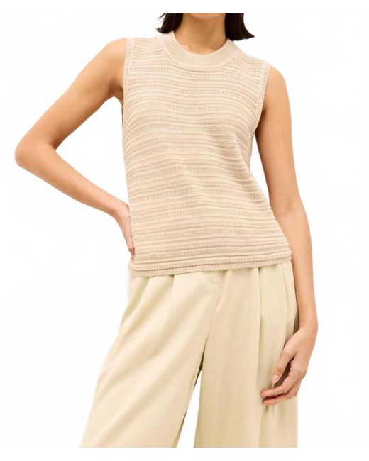 Marie Oliver Natural Nev Crew Neck Sleeveless Top