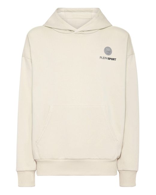 Philipp Plein White Oversize Hoodie Sweatshirt Ls Scratch for men