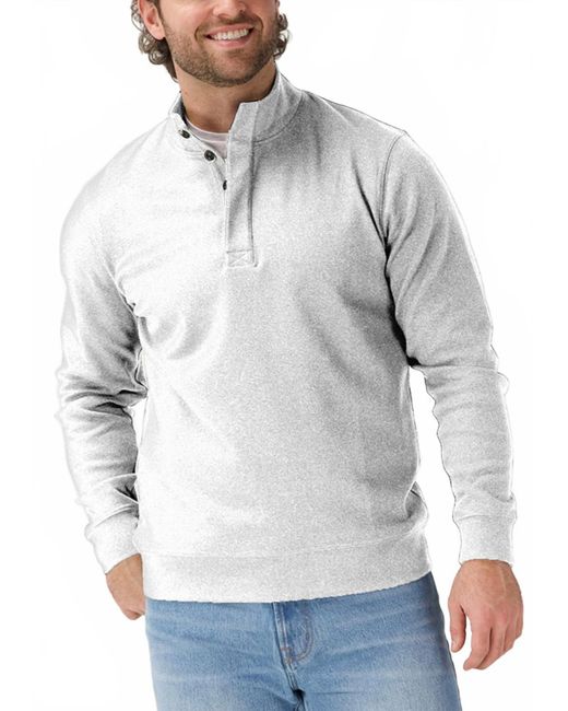 The Normal Brand Gray Puremeso Everyday Button Pullover for men