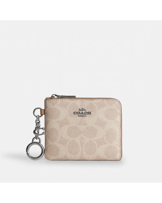 COACH Natural Small Corner Zip Wallet