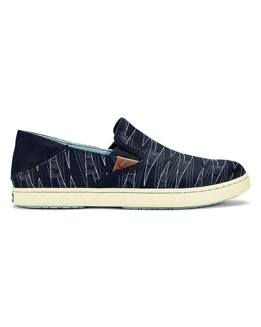 Olukai Blue Pehuea Pa'i Lifestyle Comfort Insole Slip-on Sneakers