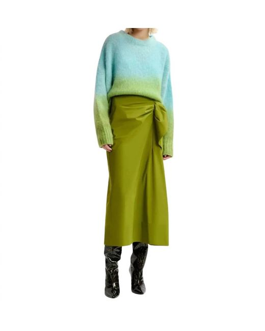 Essentiel Antwerp Green Guga Midi Skirt