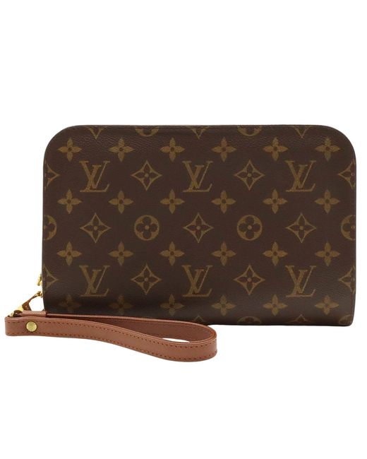 Louis Vuitton Brown Orsay Canvas Clutch Bag (pre-owned)