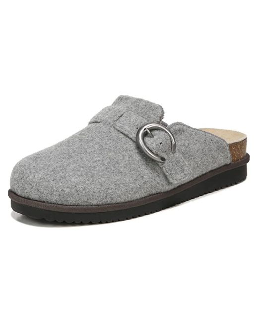 Naturalizer Gray Becks Faux Suede Slip On Mules