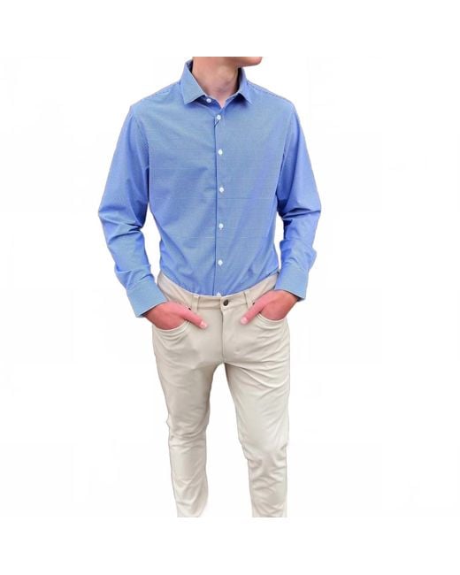 Mizzen+Main Blue Leeward Button Down Shirts for men