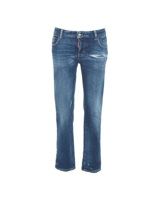DSquared² Blue 'Jenna' Straight-Leg Jeans