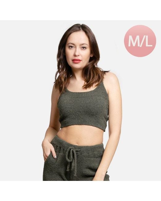 TRUEDAMES Gray Solid Crop Top