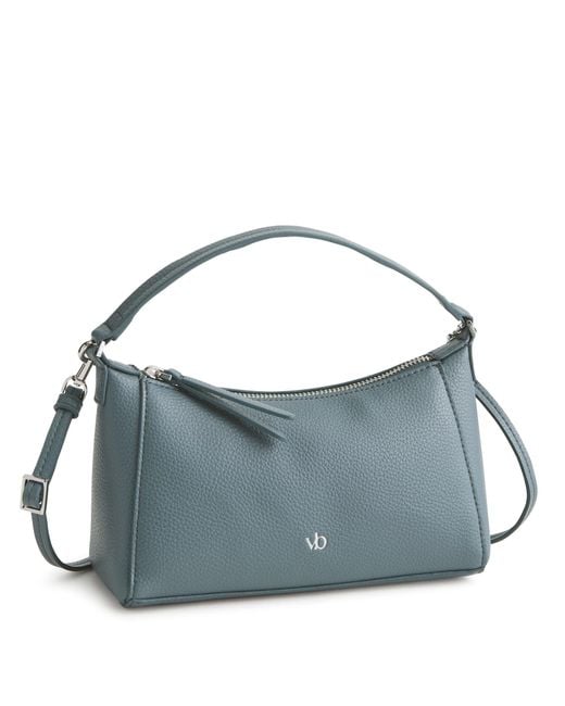 Vera Bradley Blue Outlet Faux Leather Mini Slouchy Crossbody