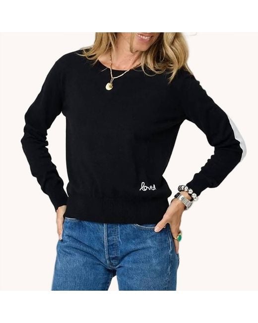 Kerri Rosenthal Black Patchwork Cotton Pullover Sweater