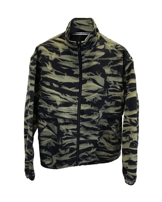 Alexander Wang Black Printed Front-Zip Jacket