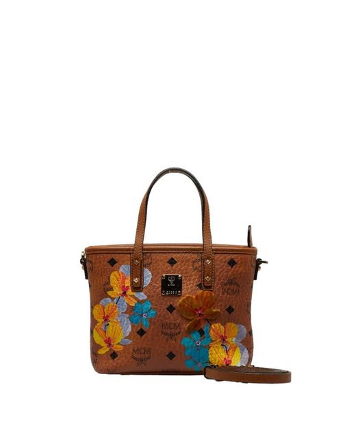 MCM Brown Visetos Canvas Handbag (pre-owned)