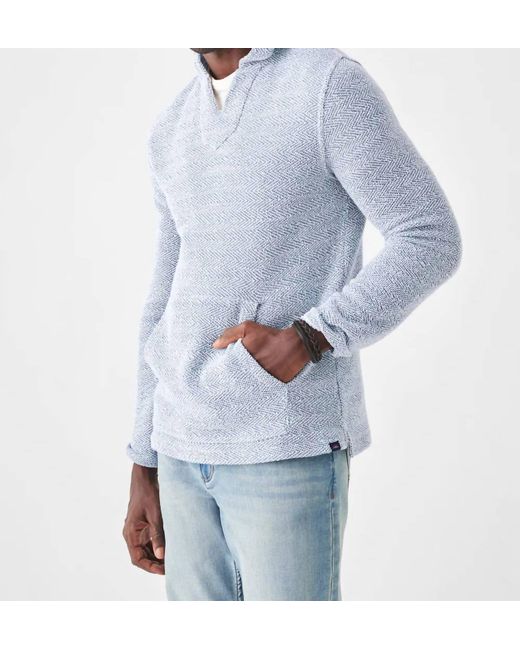 Faherty Brand Blue Classic Hoodie for men