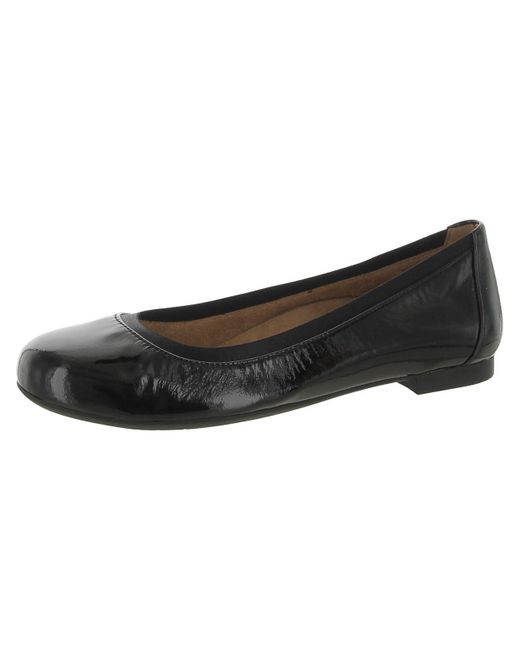 Vionic Brown Anita Patent Leather Slip On Ballet Flats