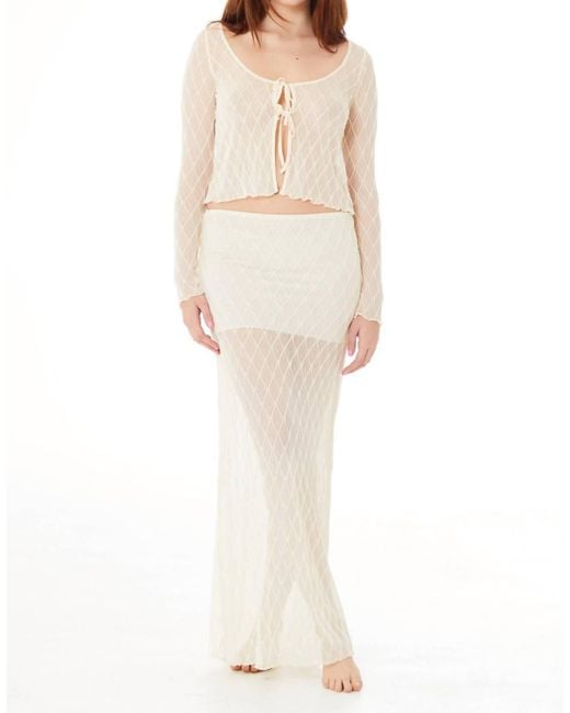 Find Me Now White Wanda Mesh Tie Top