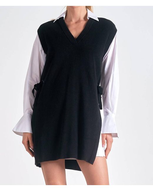 Elan Black Dress Sweater Shirt