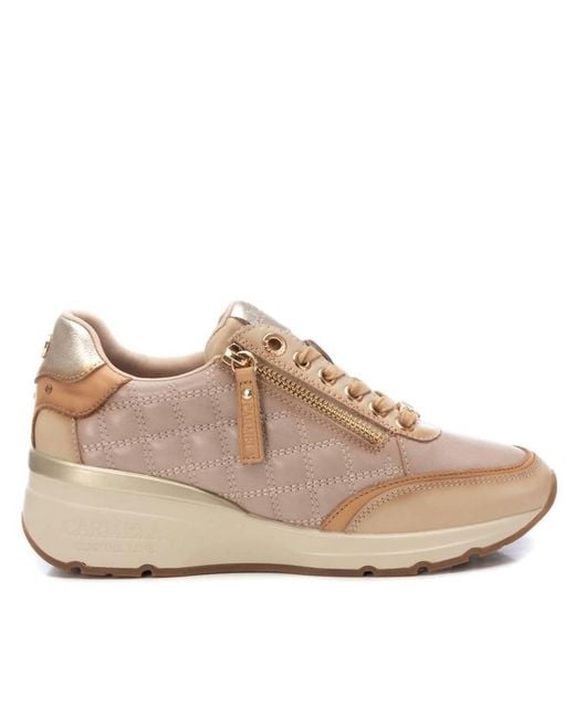 Xti Pink Leather Trainer Sneakers
