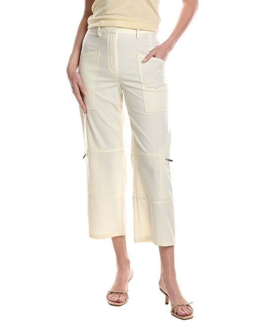 Theory Natural Utility Crop Wool-Blend Trouser