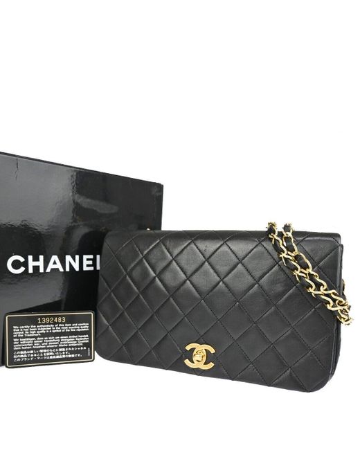 Chanel Black Wallet On Chain Leather Shoulder Bag (pre-owned)
