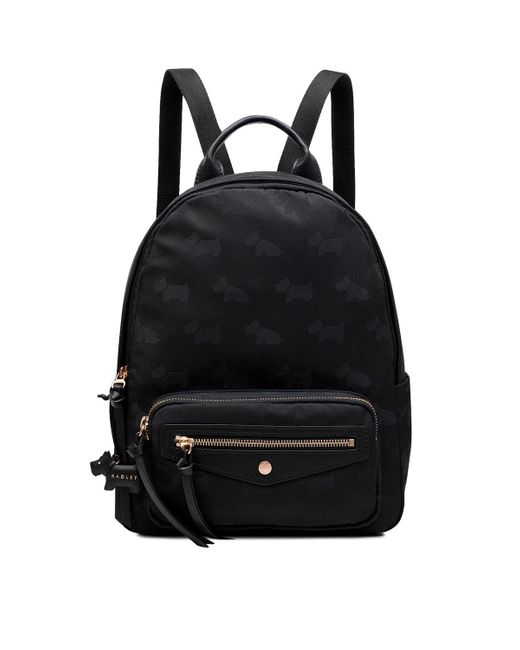 Radley Radley Jacquard Medium Zip Top Backpack in Black Lyst