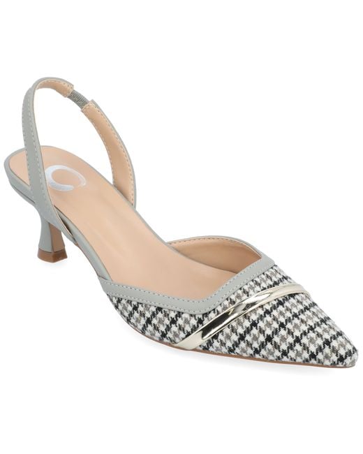 Journee Collection White Collection Nellia Pump