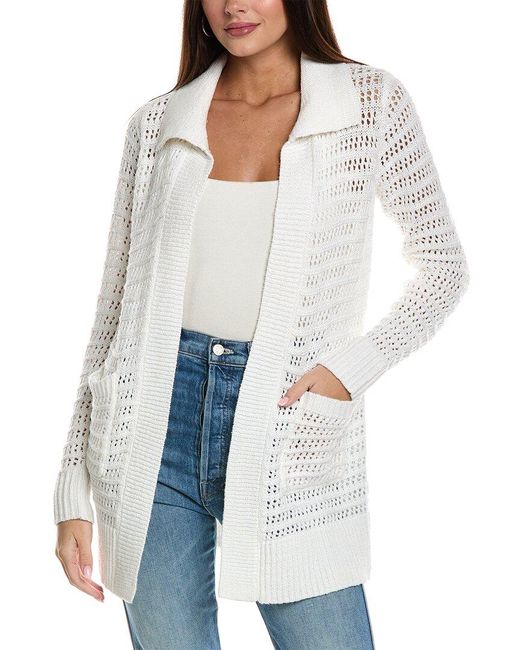 Cabi White Open Stitch Cardigan