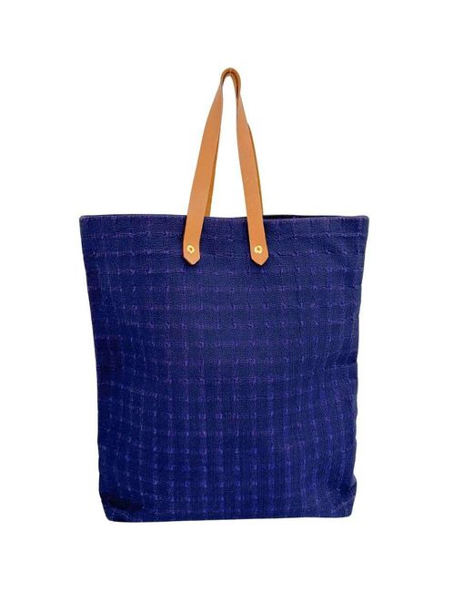 Hermès Blue Amedaba Cotton Tote Bag (pre-owned)