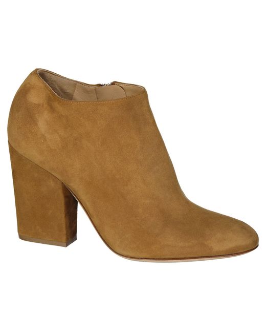 Sergio Rossi Brown Leather Ankle Boots