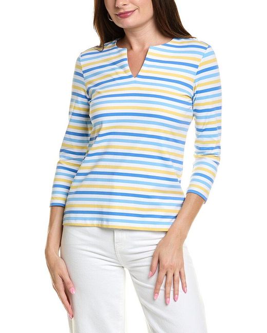 J.McLaughlin Blue Carly Catalina Cloth Top