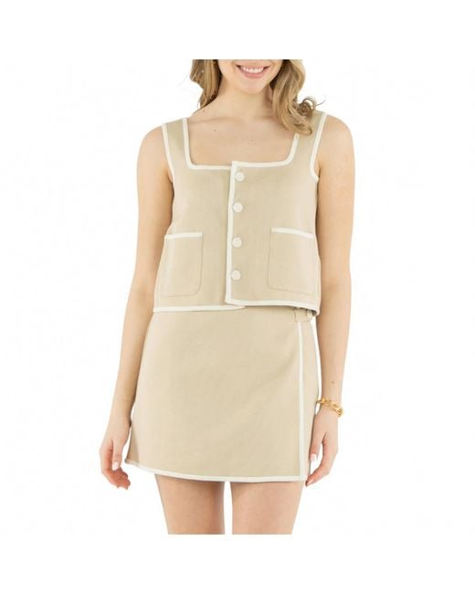 Emily Mccarthy Natural Tini Wrap Skort