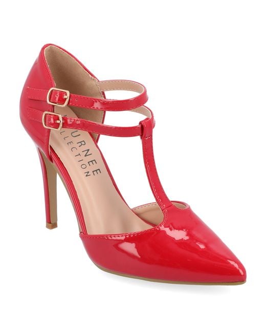 Journee Collection Red Collection Tru Pump